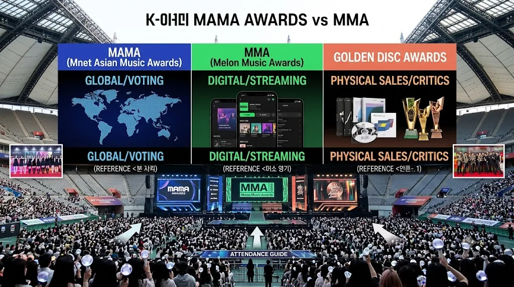 MAMA vs MMA vs Golden Disc