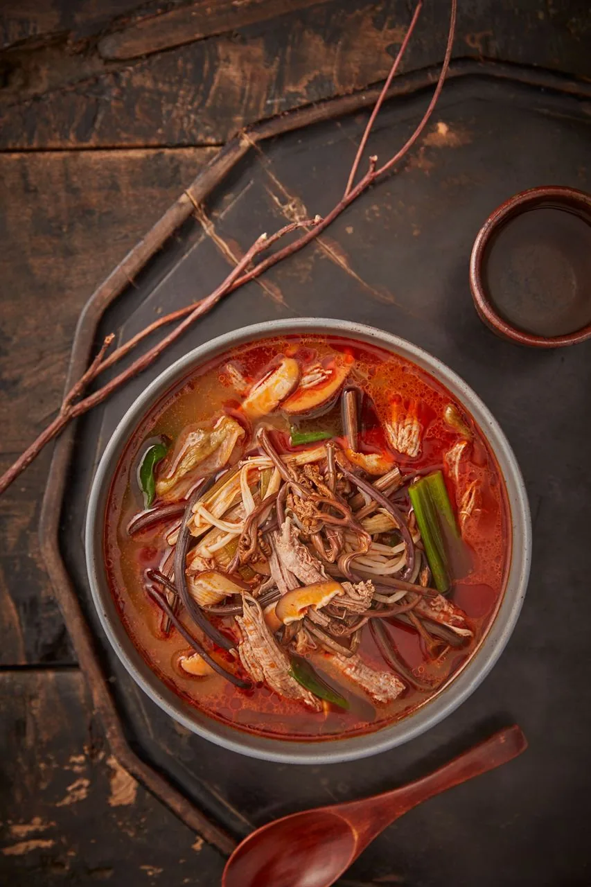 Beef yukgaejang, a spicy Korean beef soup